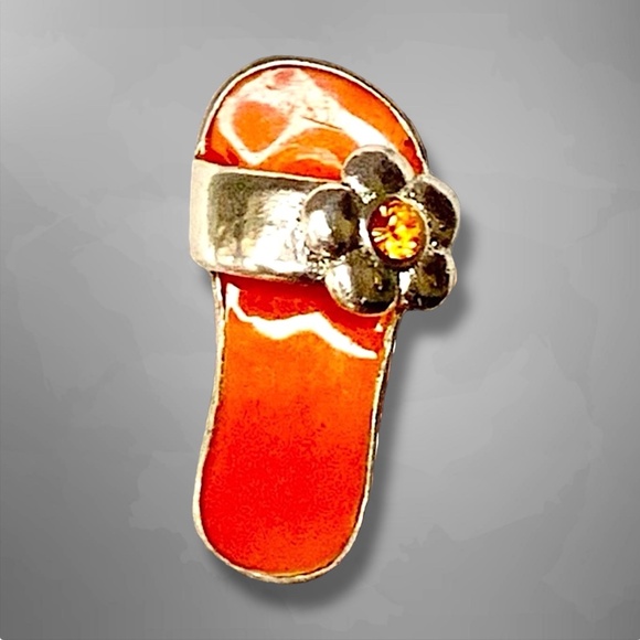 925 sterling silver pendant flip flop - Picture 1 of 7